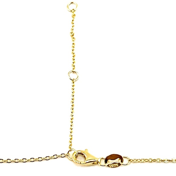 18K Gold Plated over 925 Sterling Silver Ying Yang Necklace - Picture 5 of 7